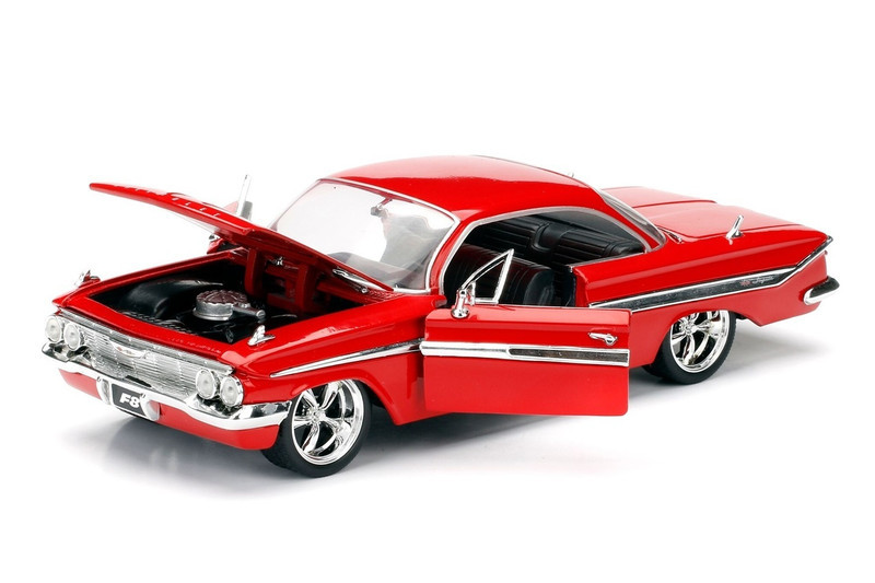 Dom's Chevrolet Impala Red "Fast & Furious F8: The Fate of the Furious" (2017) Movie 1/24 Diecast Model Car by Jada