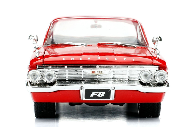 Dom's Chevrolet Impala Red "Fast & Furious F8: The Fate of the Furious" (2017) Movie 1/24 Diecast Model Car by Jada