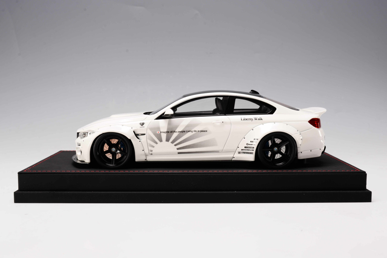 1/18 BMW M4 F82 Liberty Walk Widebody (Matte White) Resin Car