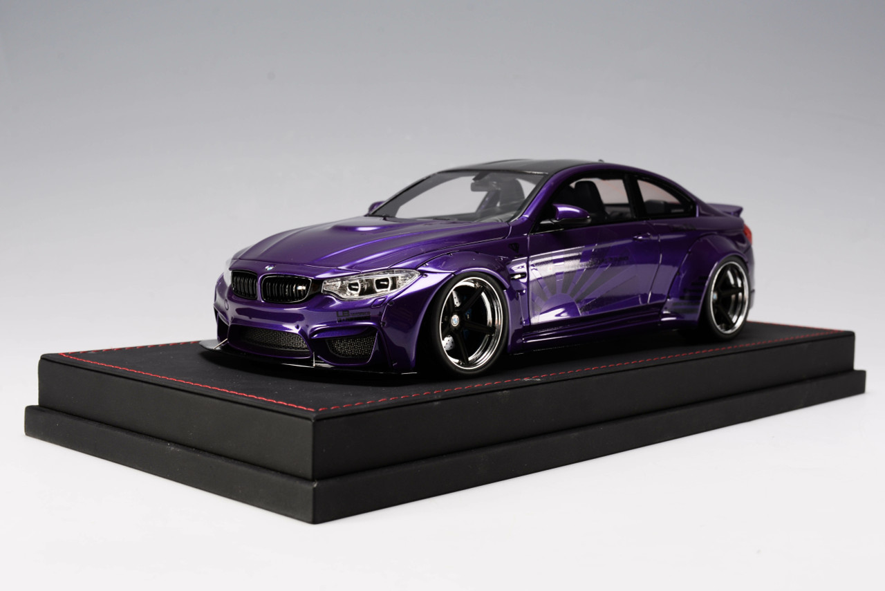 1/18 BMW M4 F82 Liberty Walk Widebody Supreme (Purple) Resin Car