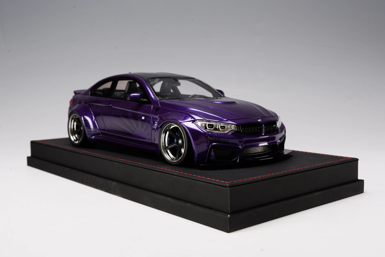 1/18 BMW M4 F82 Liberty Walk Widebody Supreme (Purple) Resin Car