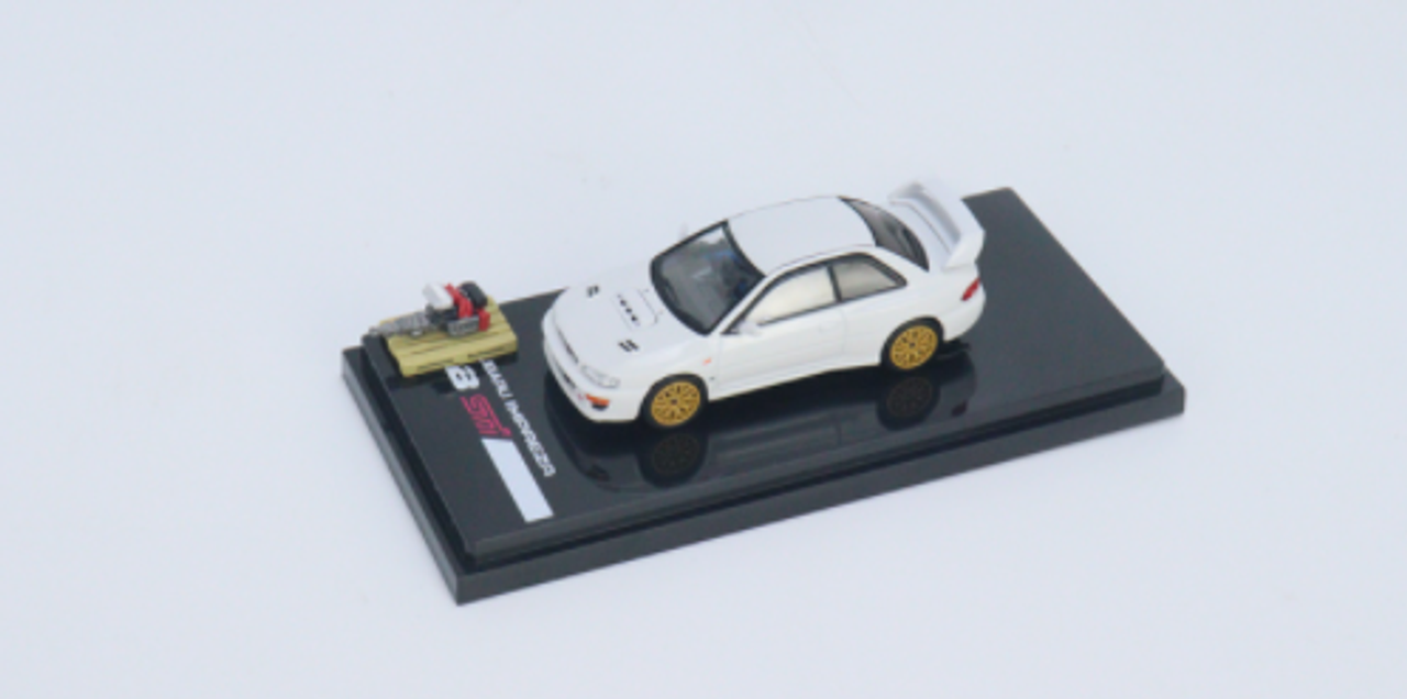  1/64 Hobby Japan SUBARU IMPREZA 22B STi Version White with Engine 