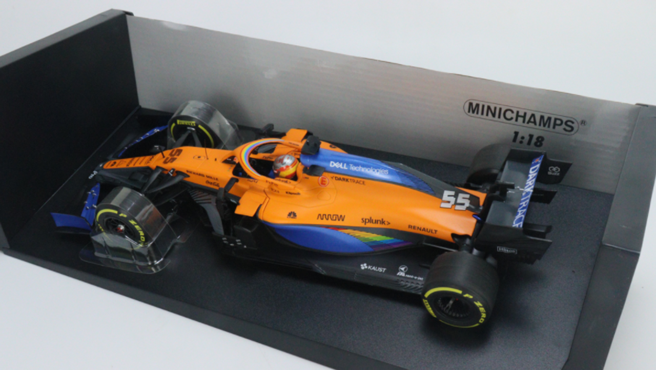 1/18 Minichamps 2020 Carlos Sainz McLaren MCL35 #55 5th Austrian GP ...