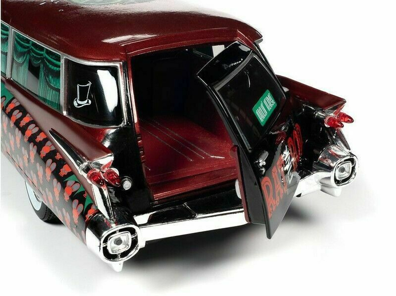 1/18 Auto World 1959 Cadillac Eldorado Hearse Rat Fink Diecast Car