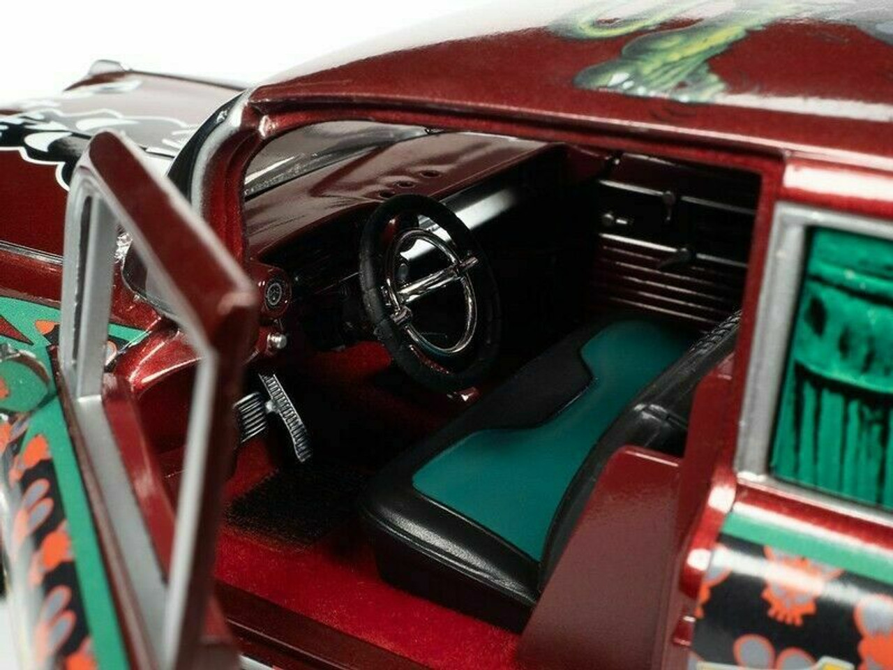 自動車 Rat Fink 1959 Cadillac Eldorado Hearse Auto World 1959 Cadillac Eldorado Hearse Rat Fink 1:18 Scale