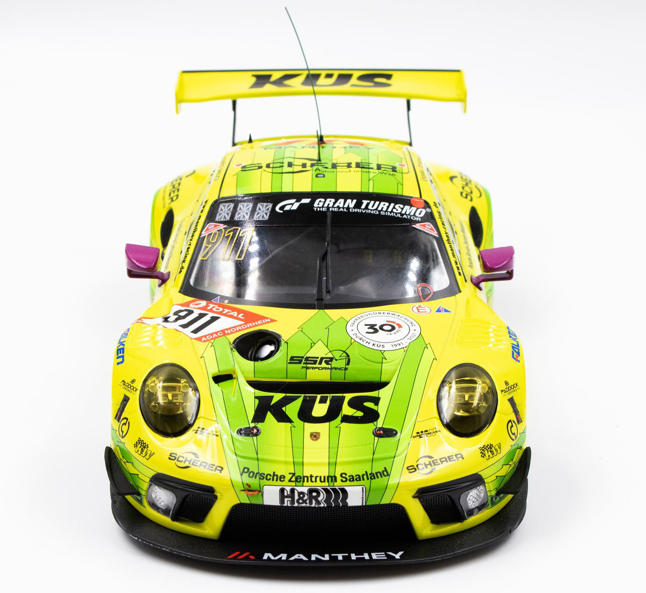 1/18 IXO 2021 Porsche 911 GT3 R #911 Winner 24h Nürburgring Manthey-Racing Matteo Cairoli, Kévin Estre, Michael Christensen Car Model