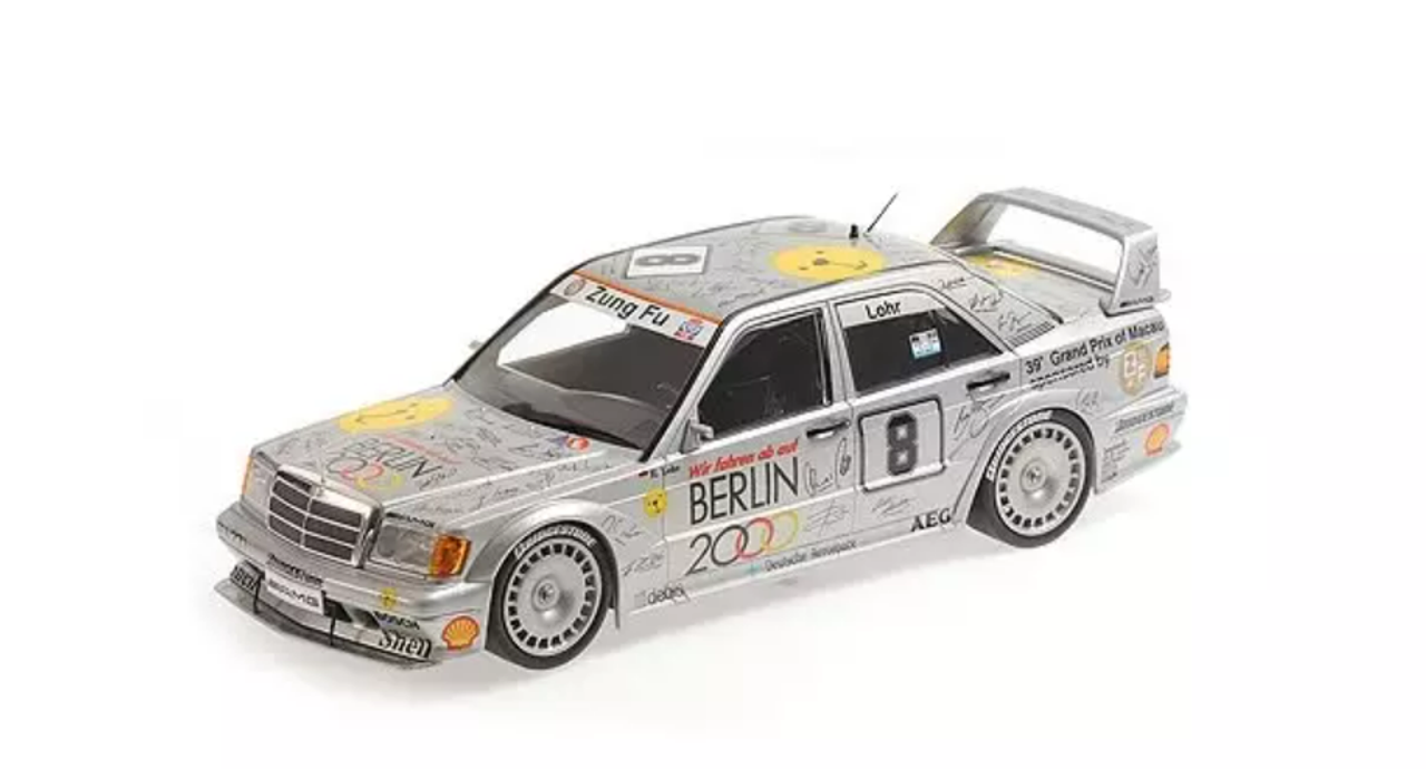 1/18 Minichamps 1992 Mercedes-Benz 190E 2.5-16 Evo 2 #8 Macau Guia Race Ellen Lohr Diecast Car Model