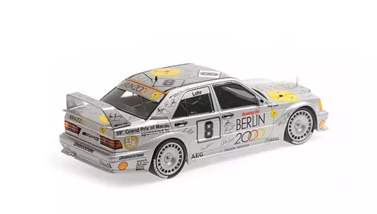 1/18 Minichamps 1992 Mercedes-Benz 190E 2.5-16 Evo 2 #8 Macau Guia Race Ellen Lohr Diecast Car Model