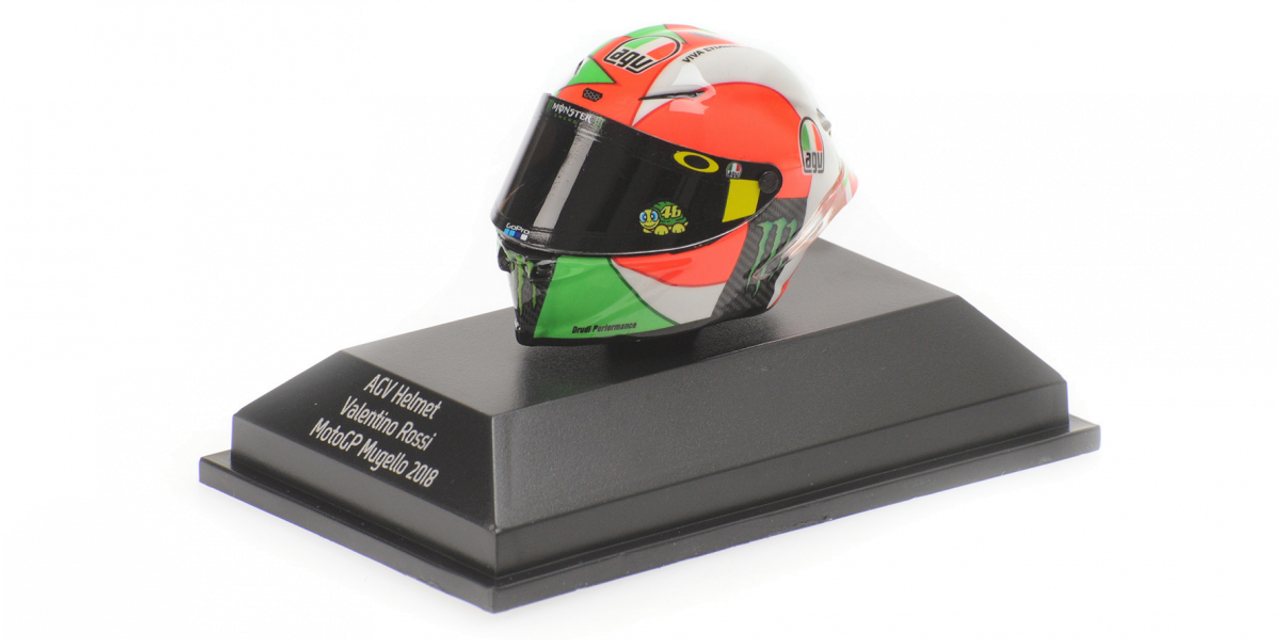 1/8 Minichamps Valentino Rossi 3rd MotoGP Mugello 2018 AGV Helmet Model ...