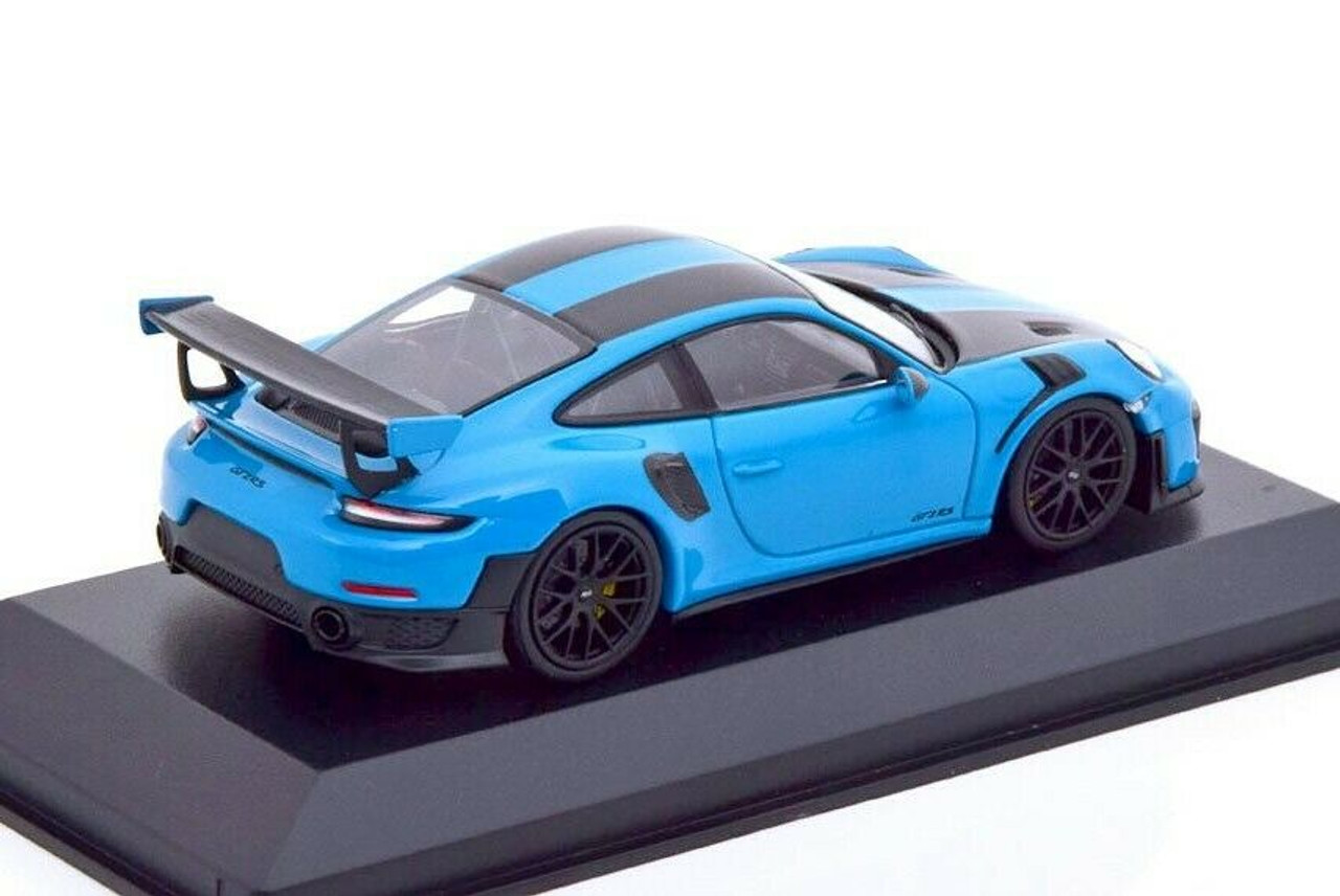 1/43 Minichamps 2018 Porsche 911 (991.2) GT2 RS Weissach Package (Miami Blue with Black Wheels) Car Model Limited 222 Pieces