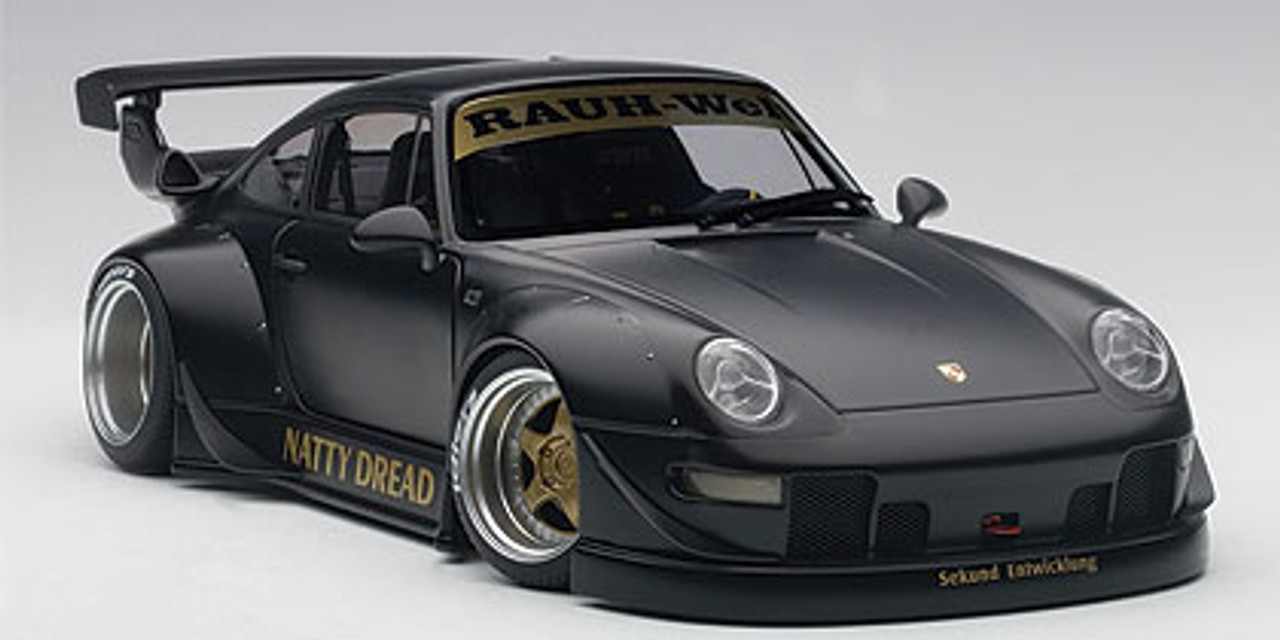 1/18 AUTOart Porsche 911 RWB 993 (MATT BLACK/GOLD WHEELS) Car Model