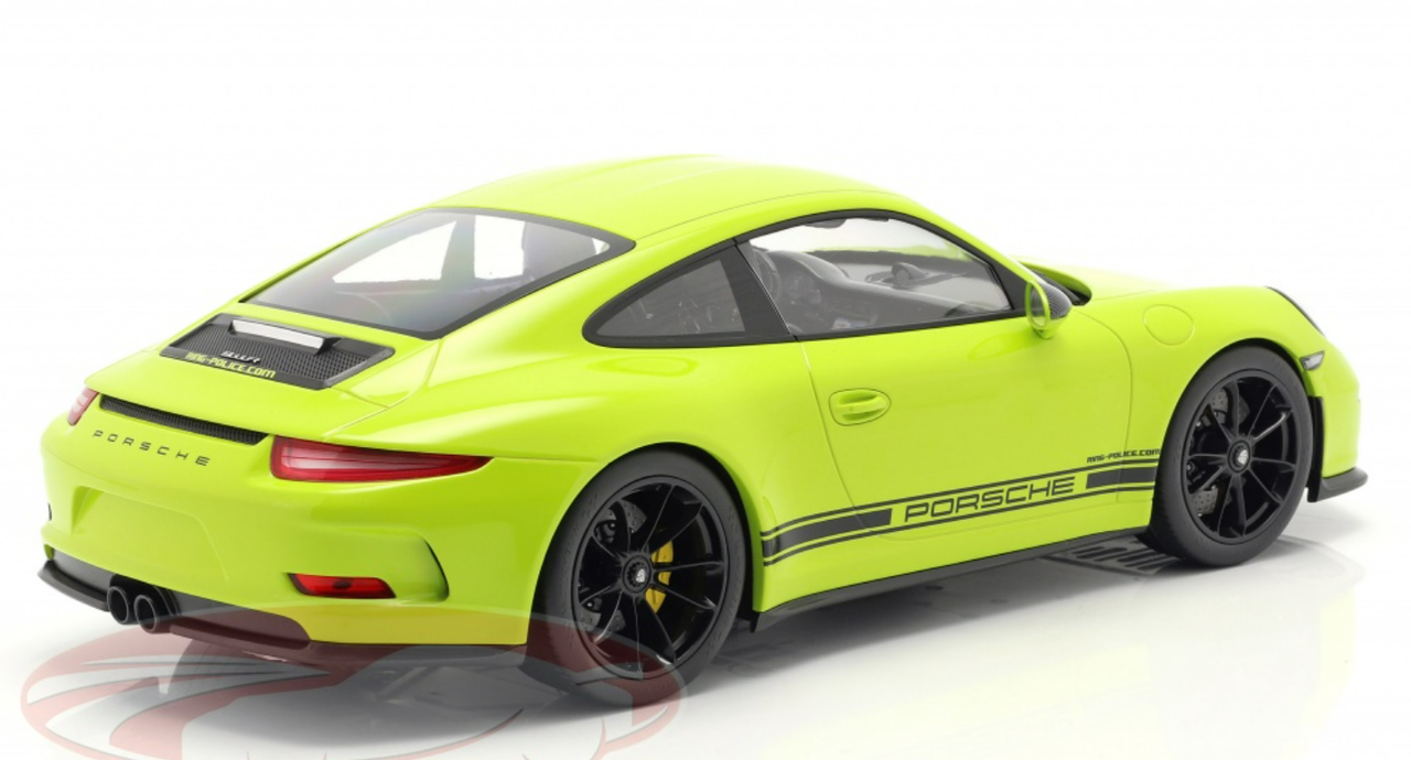 Porsche 911R (991) 911 R 1:18 Model Car - Silver / Green (Limited Edition)