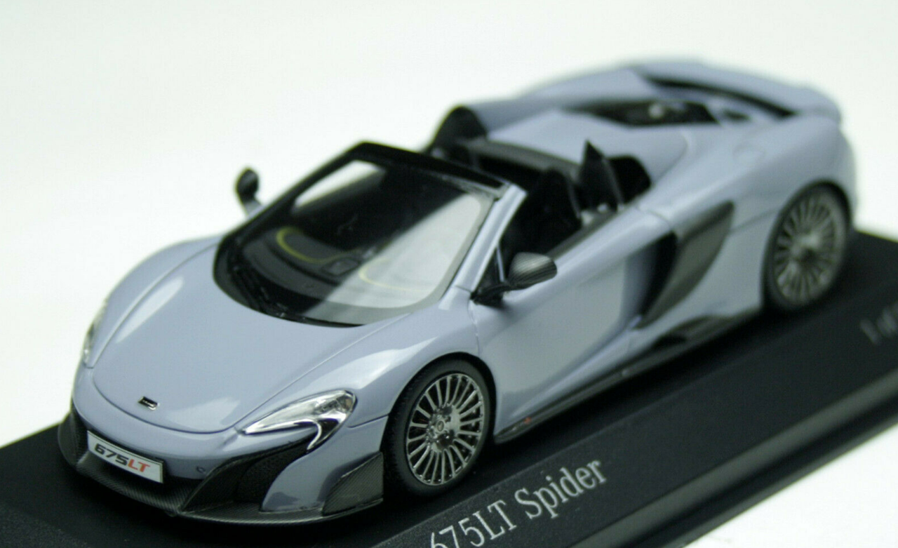 Miniature McLaren 675LT 2015 Gris Céramique – Minichamps 1/43 Résine – Édition Limitée