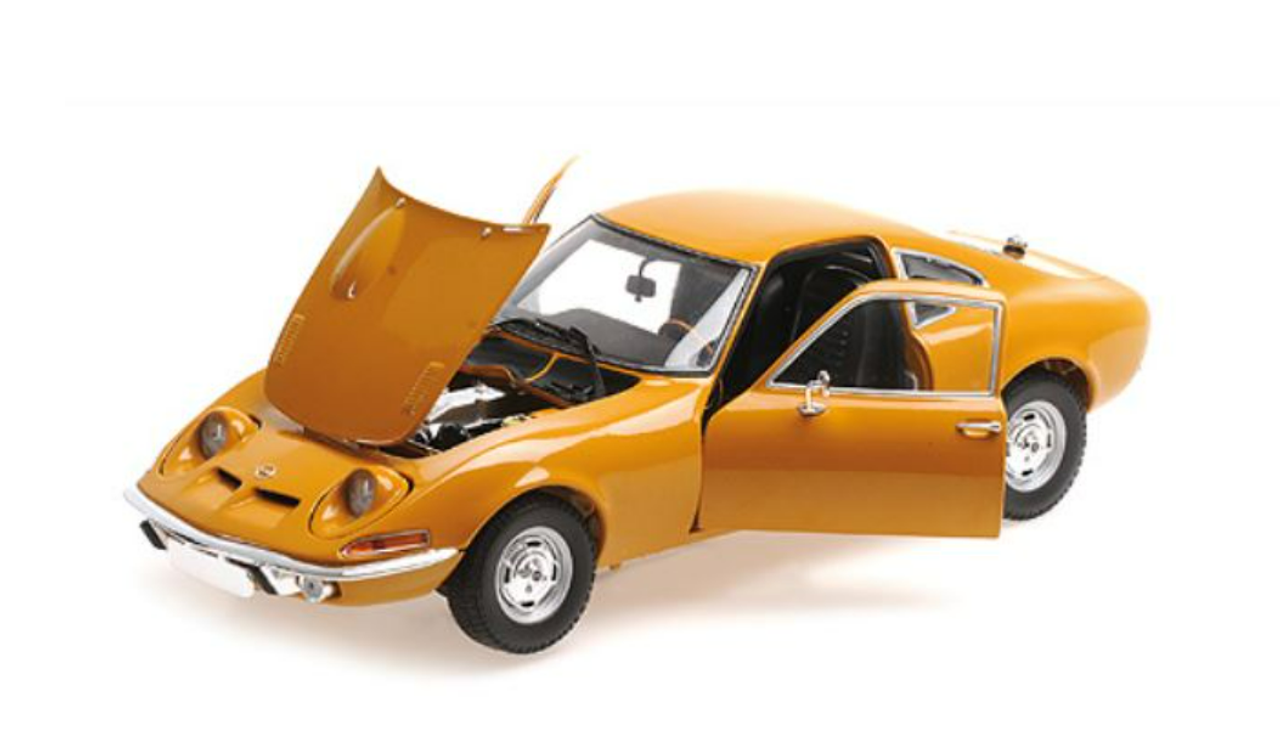 1/18 Minichamps 1970 Opel GT (Ocher Yellow) Car Model