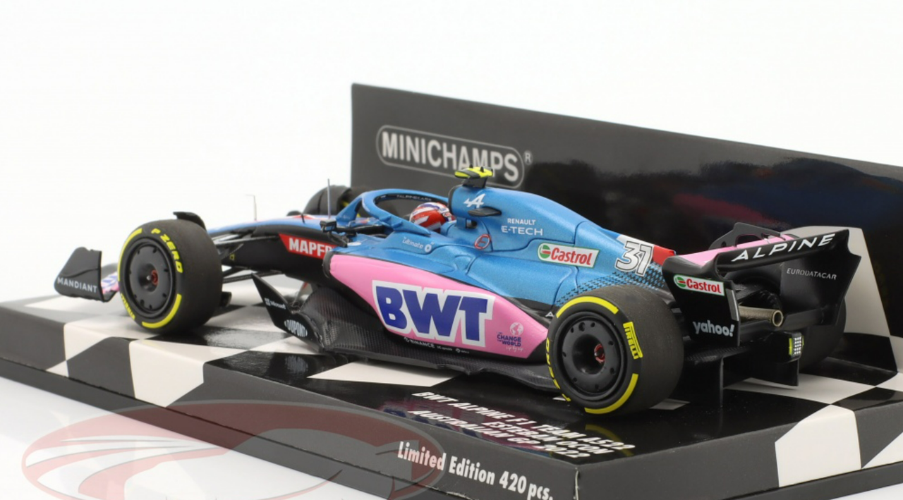 1/43 Minichamps 2022 Esteban Ocon Alpine A522 #31 7th Australia GP Formula 1 Car Model