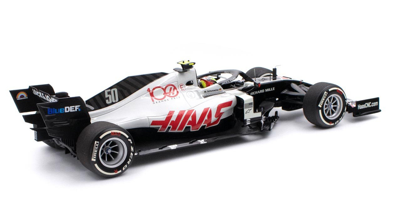 1/18 Minichamps 2020 Mick Schumacher Haas VF-20 #50 Test Drive Abu Dhabi F1 Car Model