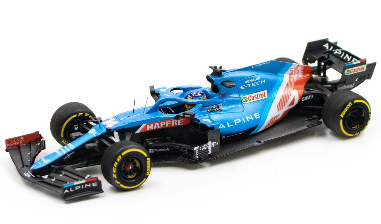 1/43 Minichamps 2021 Formula 1 Alpine A521 2-Car Set Fernando Alonso #14 & Esteban Ocon #31 Car Model Limited 111 Pieces