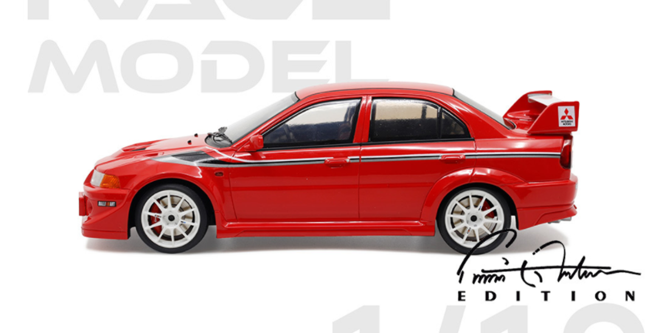  1/18 POPRACE Mitshubishi Evolution 6.5 Tommi Makinen Edition Red Resin Car Model