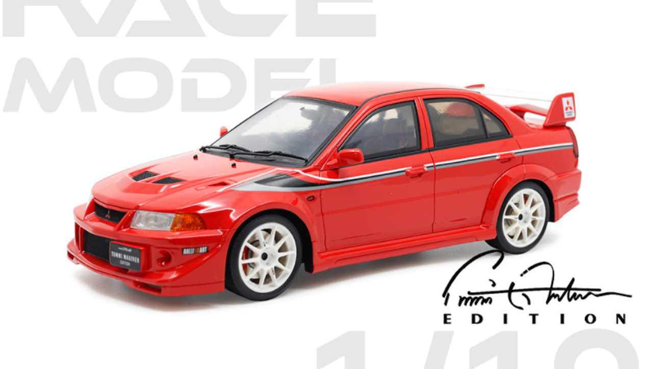  1/18 POPRACE Mitshubishi Evolution 6.5 Tommi Makinen Edition Red Resin Car Model