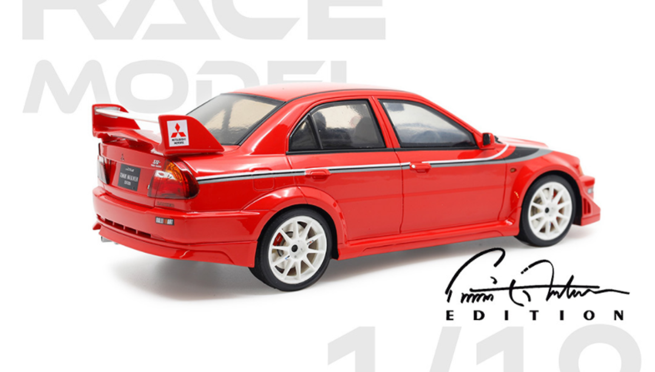  1/18 POPRACE Mitshubishi Evolution 6.5 Tommi Makinen Edition Red Resin Car Model