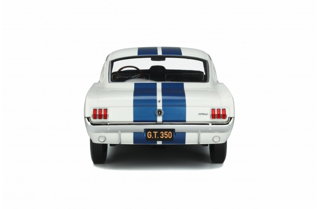 1/12 OTTO 1965 Ford Mustang Shelby GT350 (White with Blue Stripes) Resin Car Model