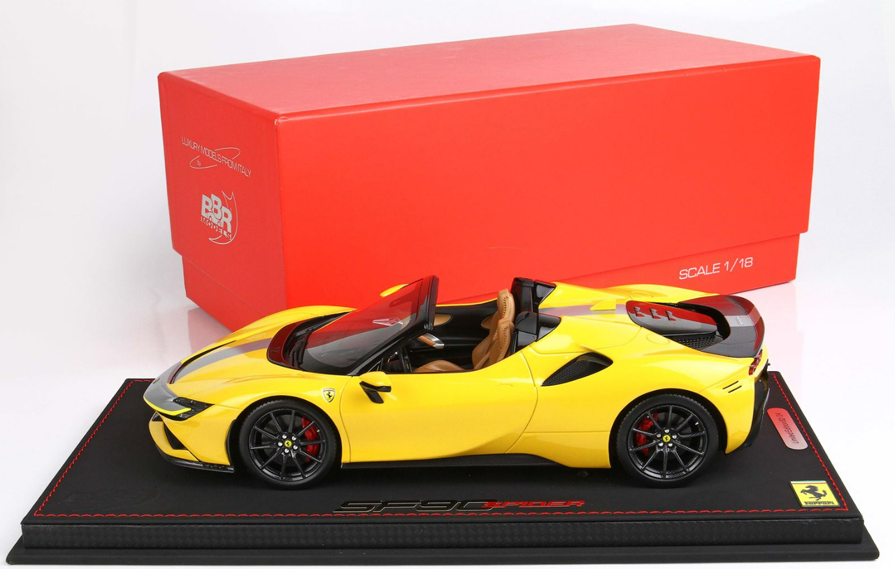 1/18 BBR Ferrari SF90 Spider Pack Fiorano (Modena Yellow) Resin Car Model Limited 24 Pieces