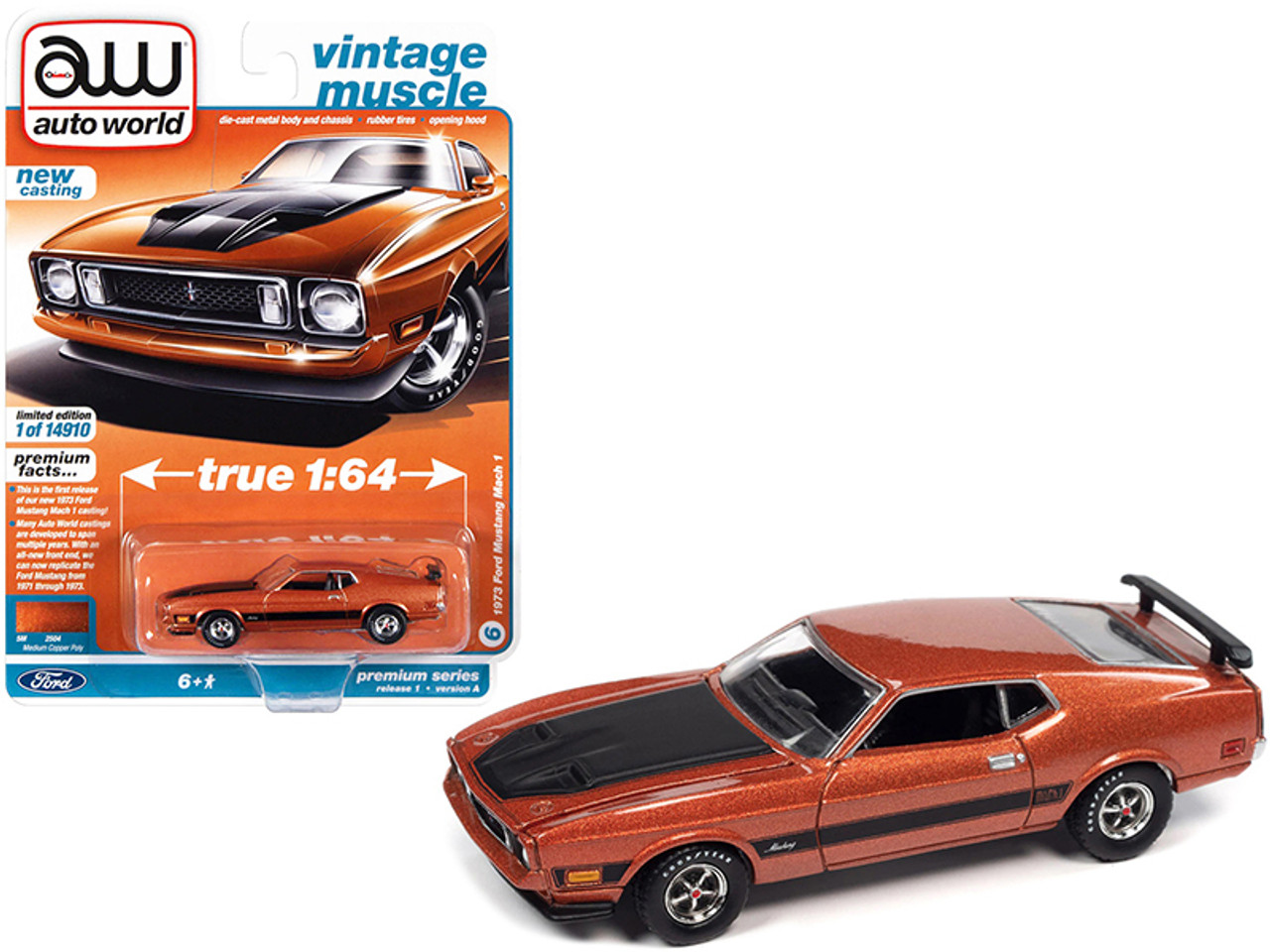 1973 Ford Mustang Mach 1 Medium Copper Metallic with Matt Black