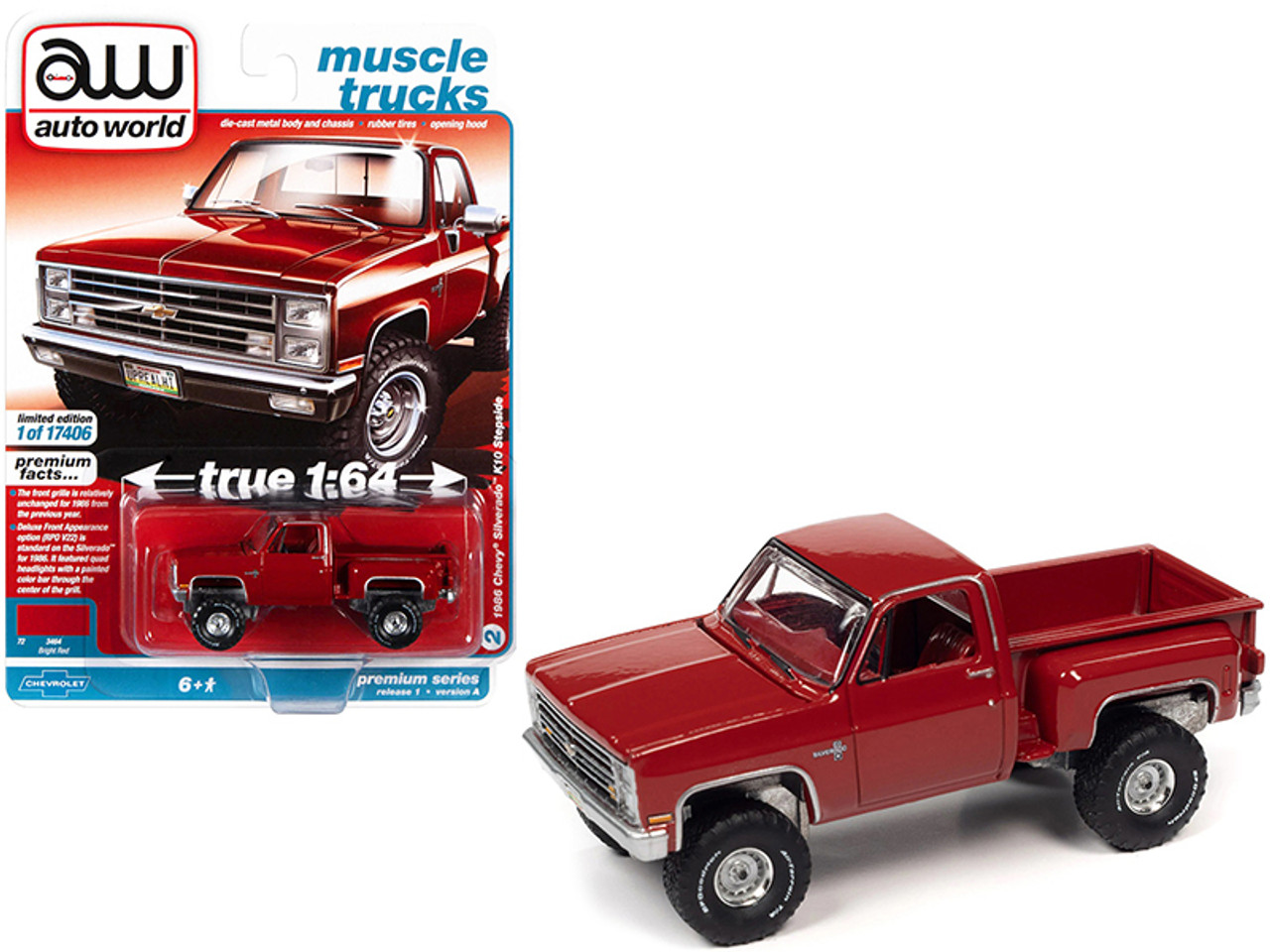 1986 Chevrolet Silverado K10 Stepside Pickup Truck Bright
