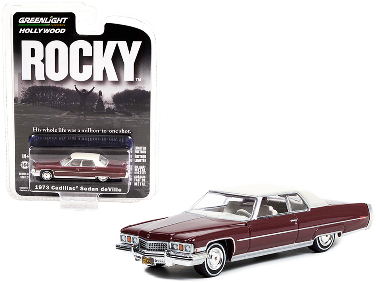 1973 Cadillac Sedan DeVille Burgundy with White Top 