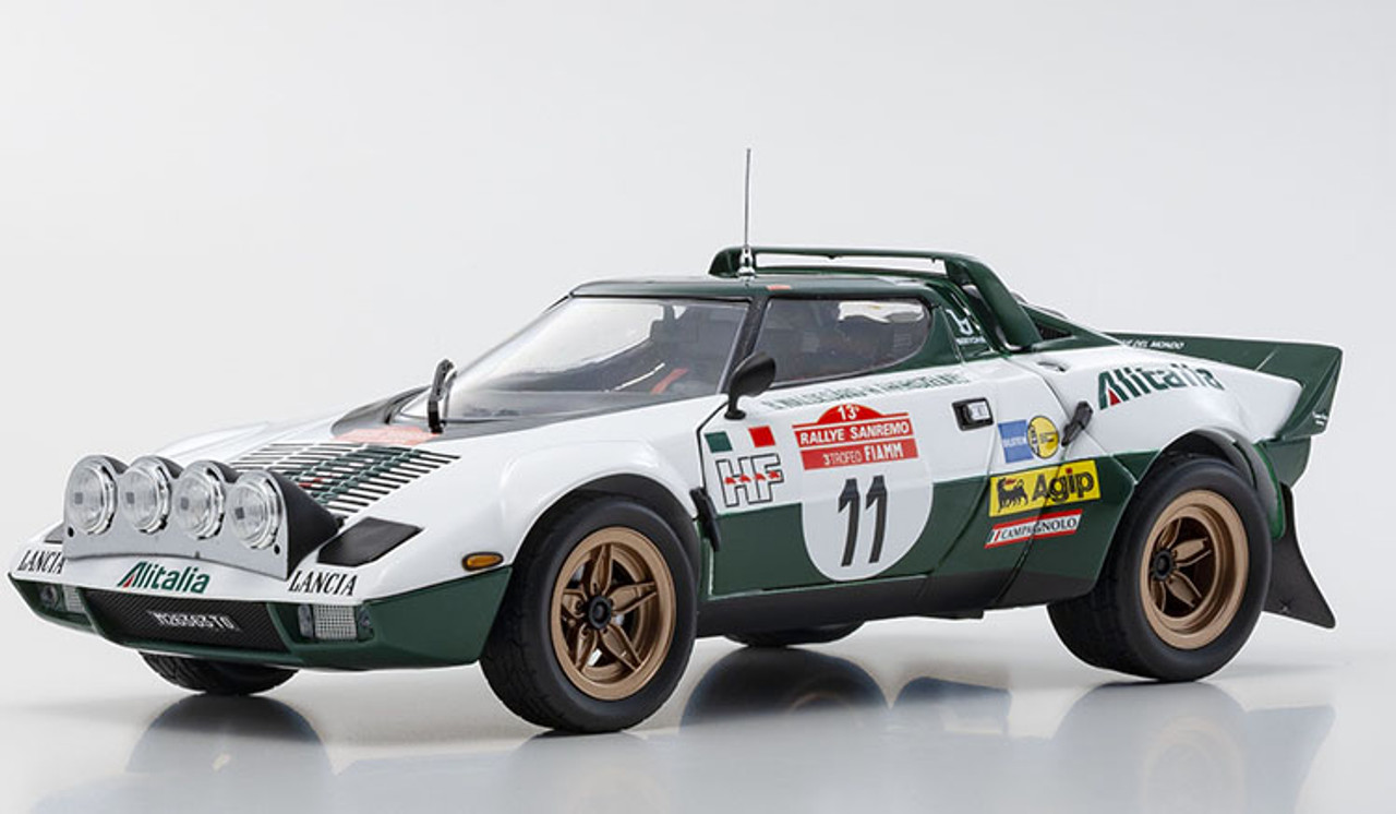 1/18 Kyosho 1975 Lancia Stratos HF Sanremo #11 Diecast Car Model