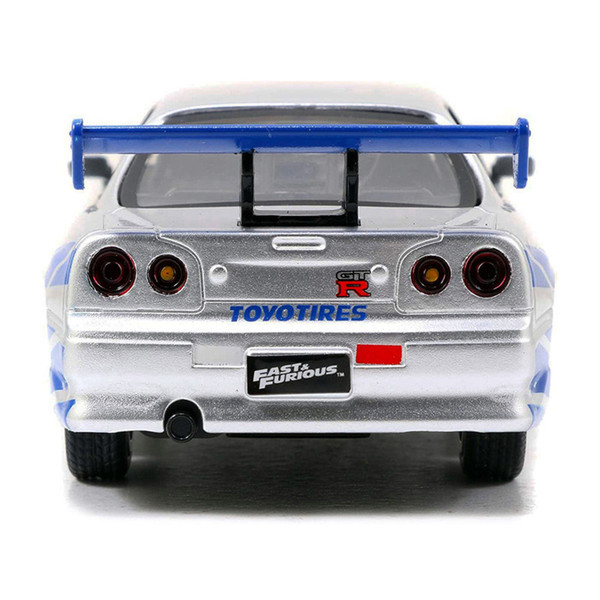 Brian's Nissan Skyline GT-R (R34) Silver with Blue Stripes 