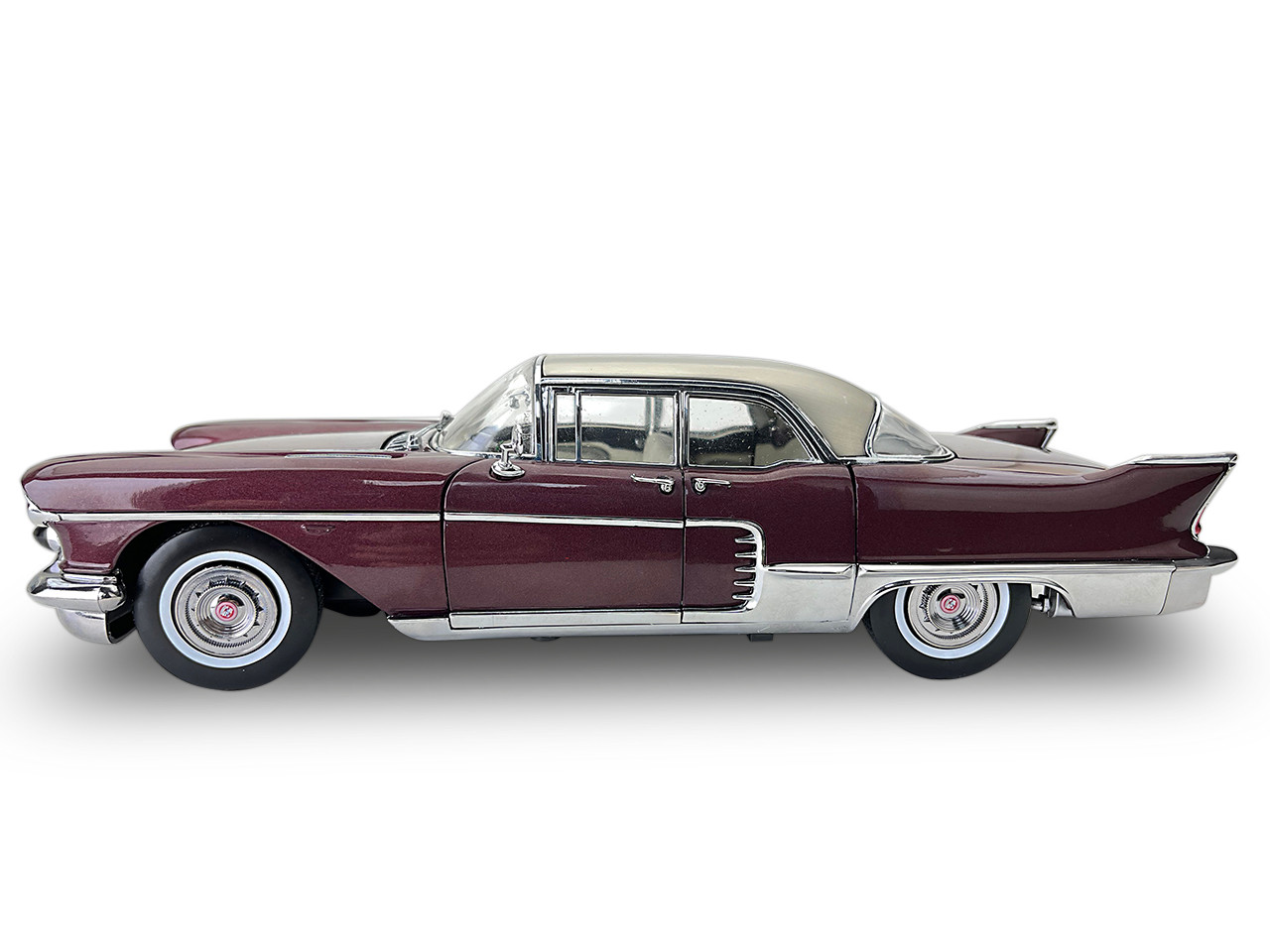 1/18 Sunstar 1957 Cadillac Eldorado Brougham (Castle Maroon Dark Red) Diecast Car Model