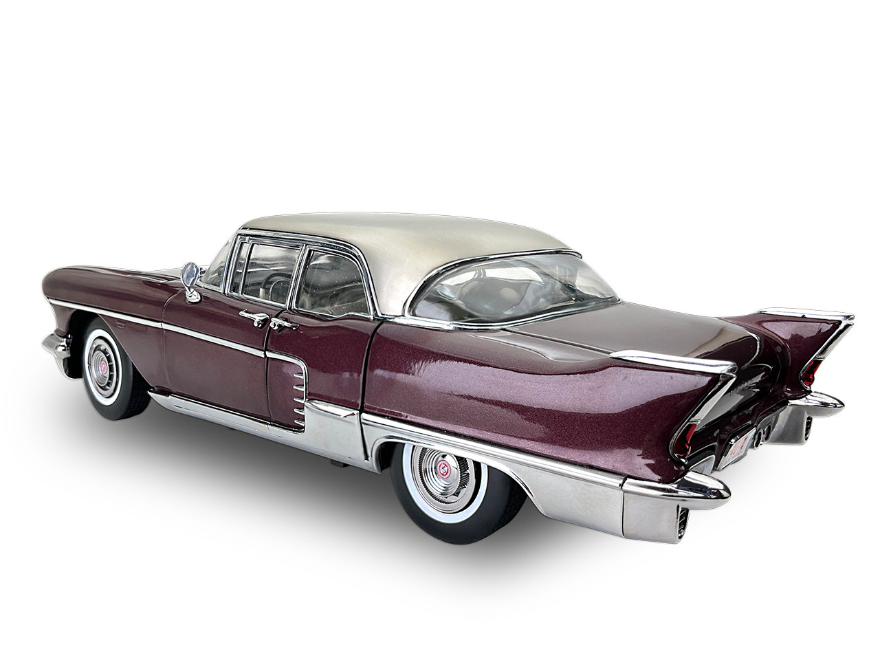 1/18 Sunstar 1957 Cadillac Eldorado Brougham (Castle Maroon Dark Red) Diecast Car Model