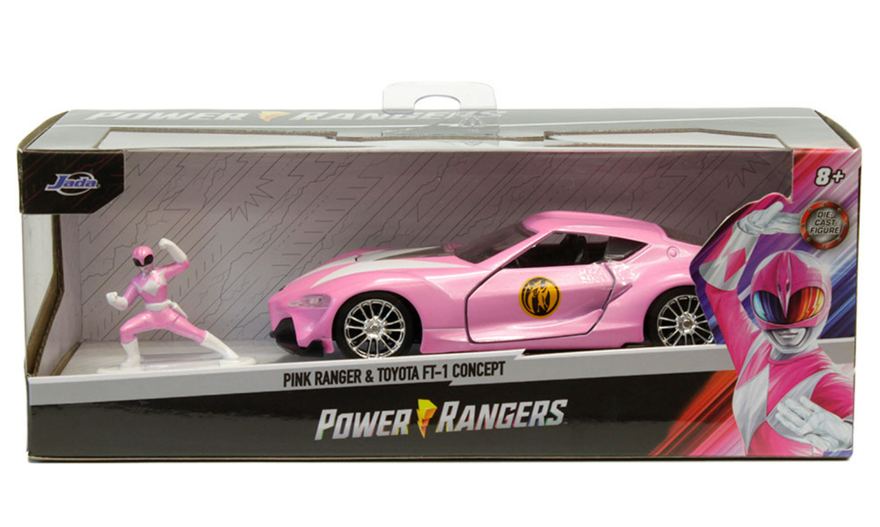 1/32 Jada Power Rangers Pink Ranger & Toyota FT-1 Concept (Pink) Diecast Car Model