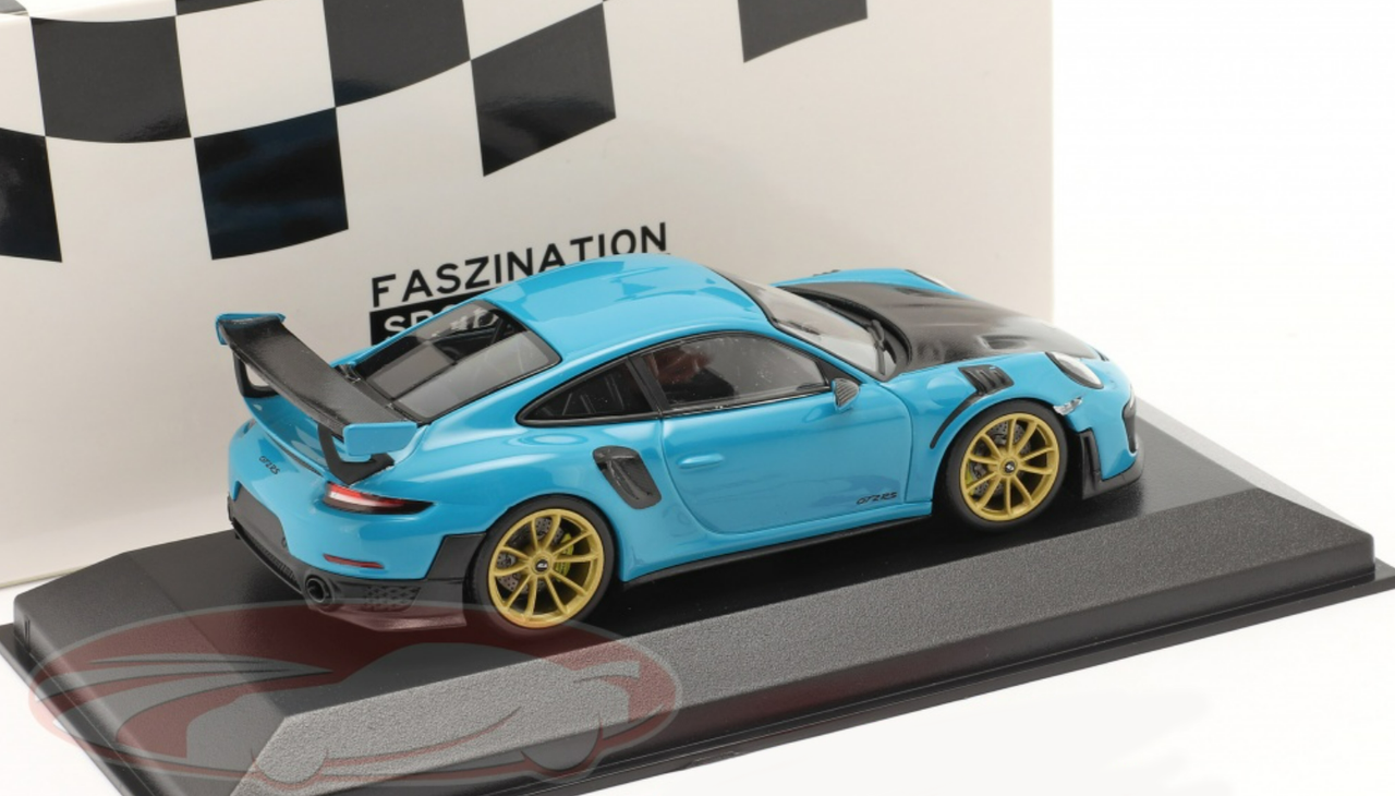 1/43 Minichamps 2018 Porsche 911 (991.2) GT2 RS (Miami Blue with Golden ...