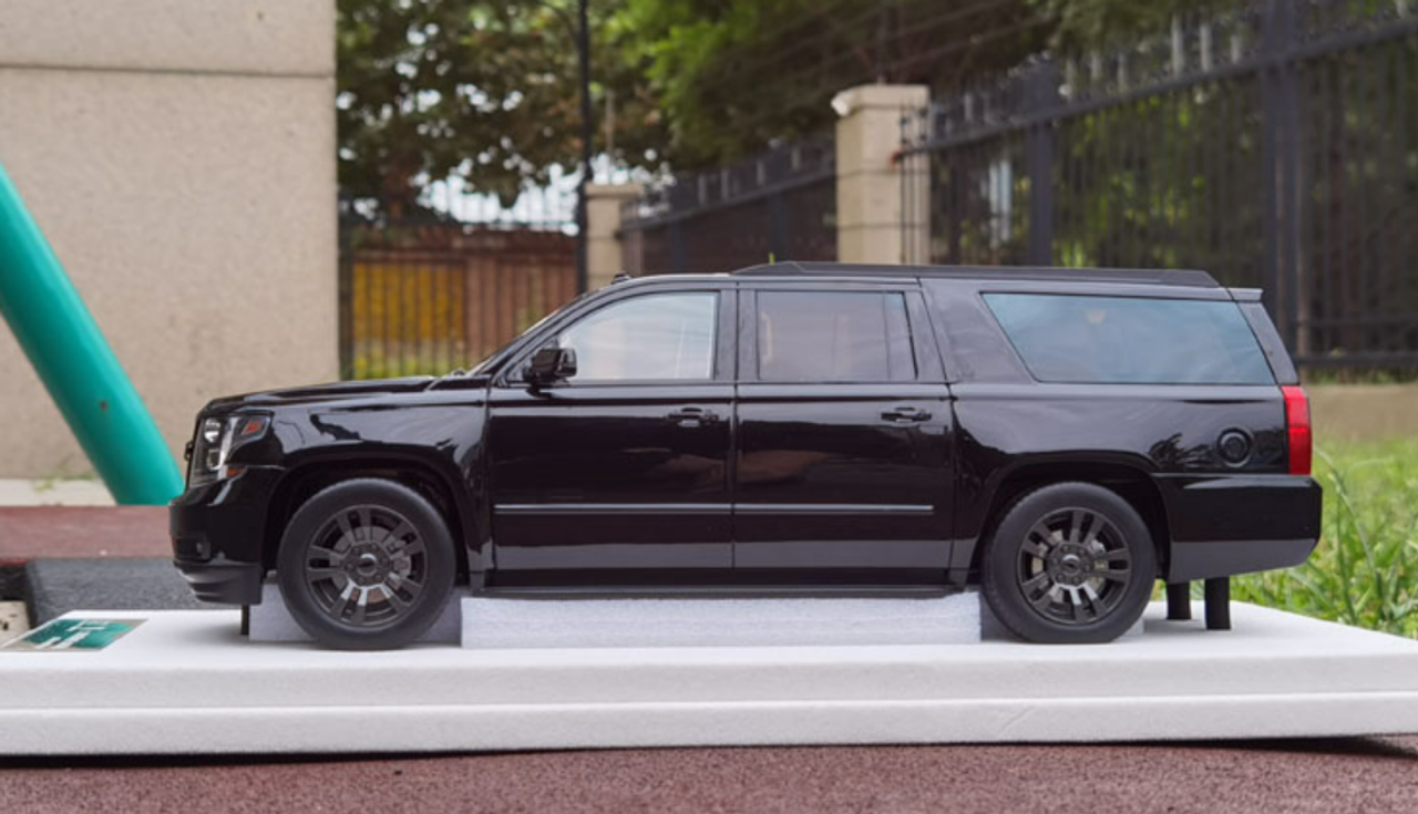 1/18 GOC & Vehicle Art 2015 Chevrolet Chevy Suburban (Black with Black Wheels) Resin Car Model Limited 39 Pieces