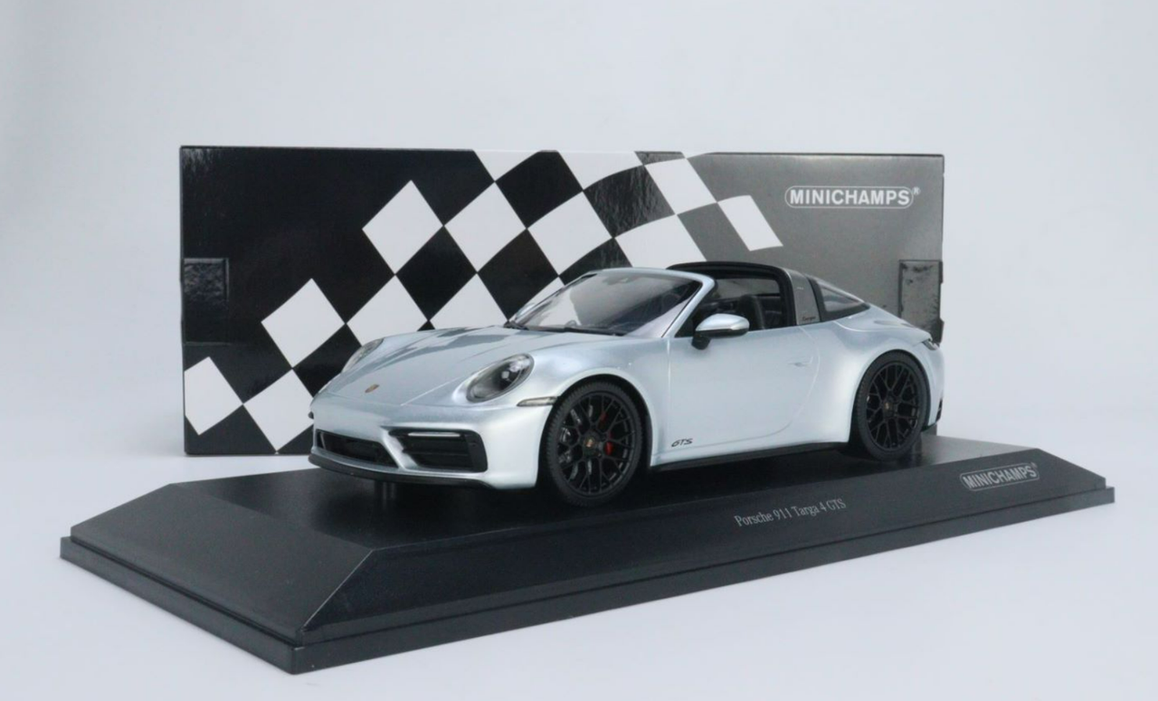 1/18 Minichamps 2021 Porsche 911 (992) Targo 4 GTS (Silver) Car Model