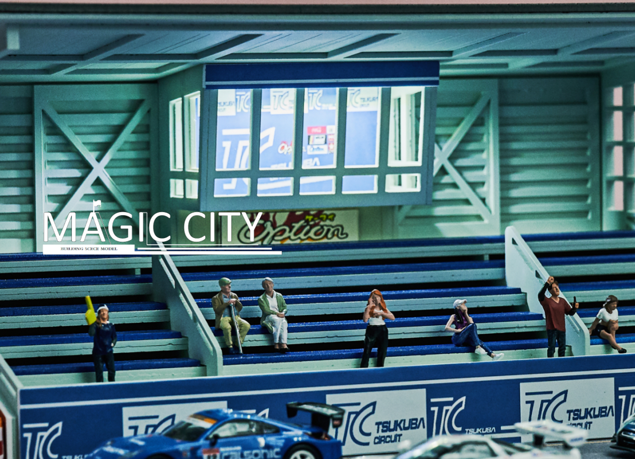 1/64 Magic City Japan Tsukuba Track Stage Diorama with Lights (car models & figures NOT included)