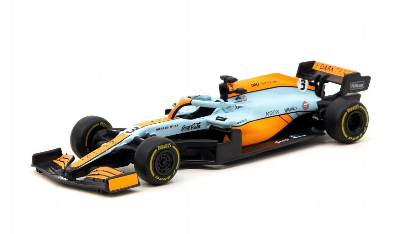  1/64 Tarmac Works 2021 Formula 1 McLaren MCL35M Monaco Grand Prix Daniel Ricciardo #3 Diecast Car Model 