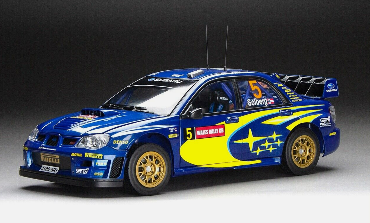 1/18 Sunstar 2006 Subaru Impreza WRC06 #5 P.Solberg, P.Mills 3th Wales Rally GB Diecast Car Model