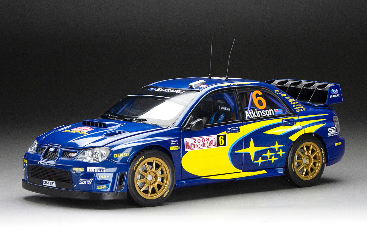 1/18 Sunstar 2008 Subaru Impreza WRC07 #6 C.Atkinson, S.Prevot 3th Rallye Monte-Carlo Diecast Car Model