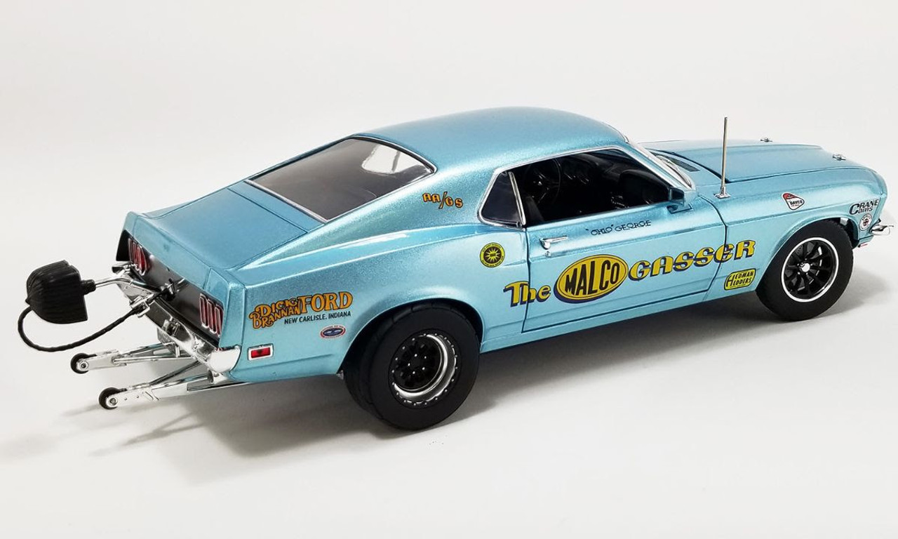 1/18 ACME 1969 Ford Mustang Boss 429 Malco Gasser Tribute Drag Outlaws Diecast Car Model