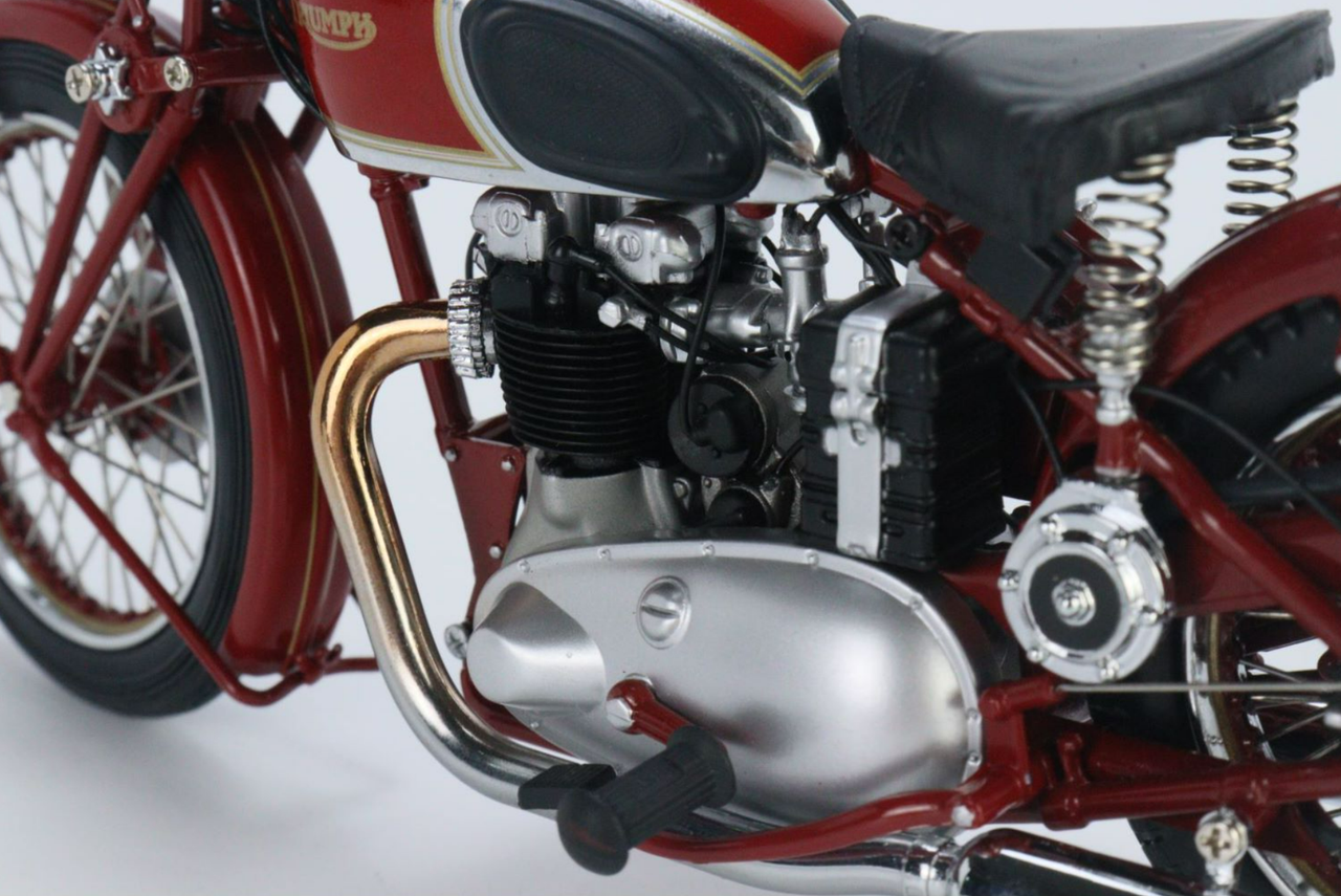 オートバイ・バイク 1/12 MINICHAMPS Triumph Speed Twin 1/12 Minichamps 1939 Triumph Speed Twin (Red) Diecast Model