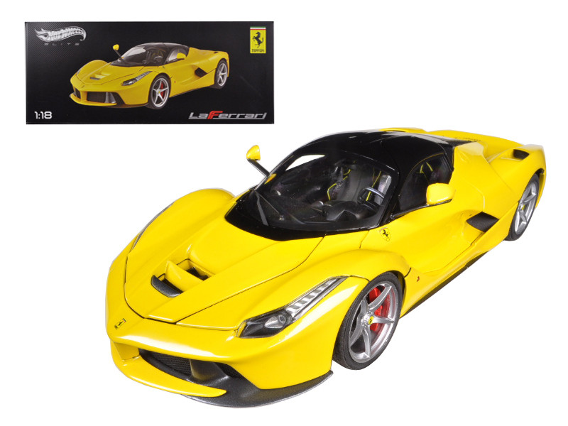 1/18 Hot Wheels エリート フェラーリ Laferrari Ferrari LaFerrari F70 Hybrid Yellow with Black Top 