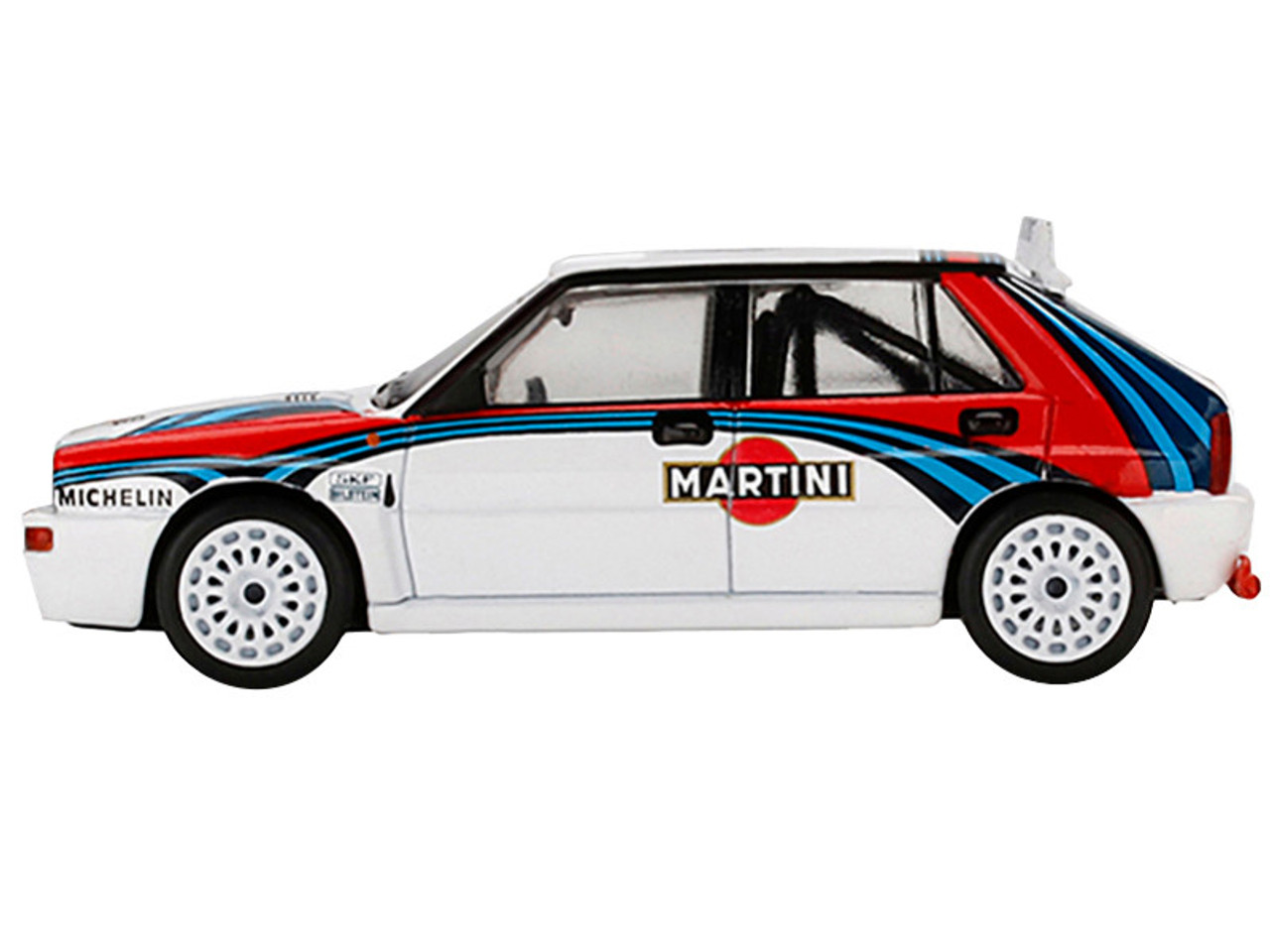 Lancia Delta HF Integrale Evoluzione White with Graphics "Martini Racing" Limited Edition to 3600 pieces Worldwide 1/64 Diecast Model Car by True Scale Miniatures