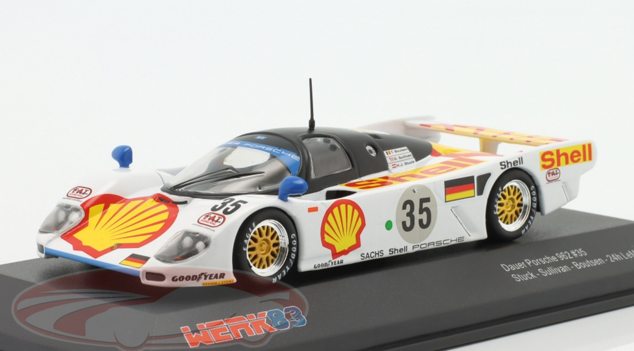 1/43 Werk83 1994 Dauer Porsche 962 #35 3rd 24h LeMans Le Mans Porsche Team Hans Joachim Stuck, Danny Sullivan, Thierry Boutsen Car Model