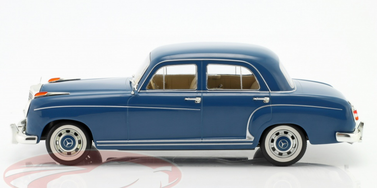 1/18 KK-Scale 1956 Mercedes-Benz 220S Limousine (W180 II) (Blue) Diecast Car Model