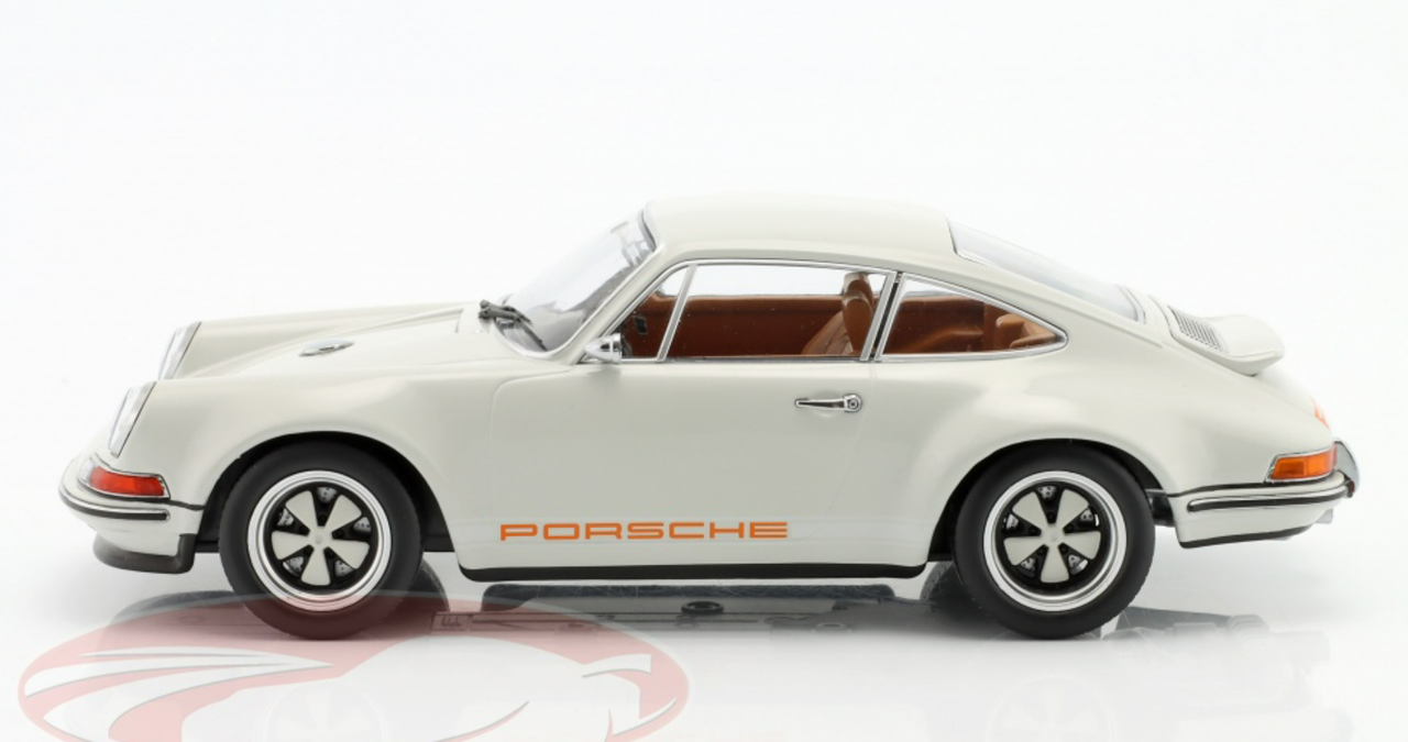 1/18 KK-Scale Singer Coupe Porsche 911 Modification Light Grey Diecast Car Model