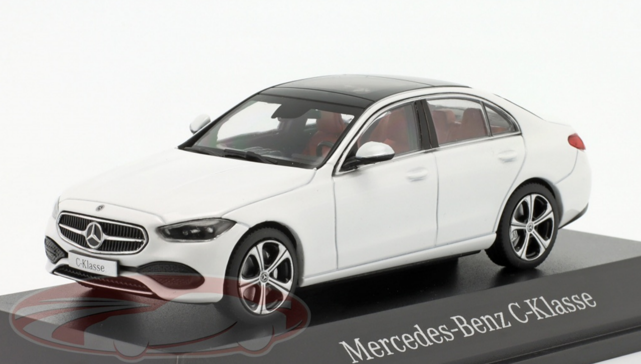 1/43 Dealer Edition 2021 Mercedes-Benz C-Class C-Klasse (W206) (Opalite  White Bright) Car Model 