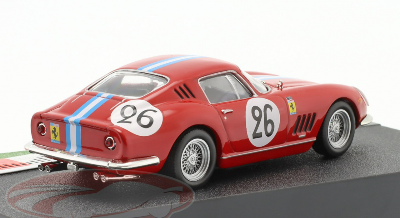 1/43 Altaya 1966 Ferrari 275 GTB #26 24h LeMans Ed Hugus Giampiero Biscaldi, Michel de Bourbon-Parma Car Model